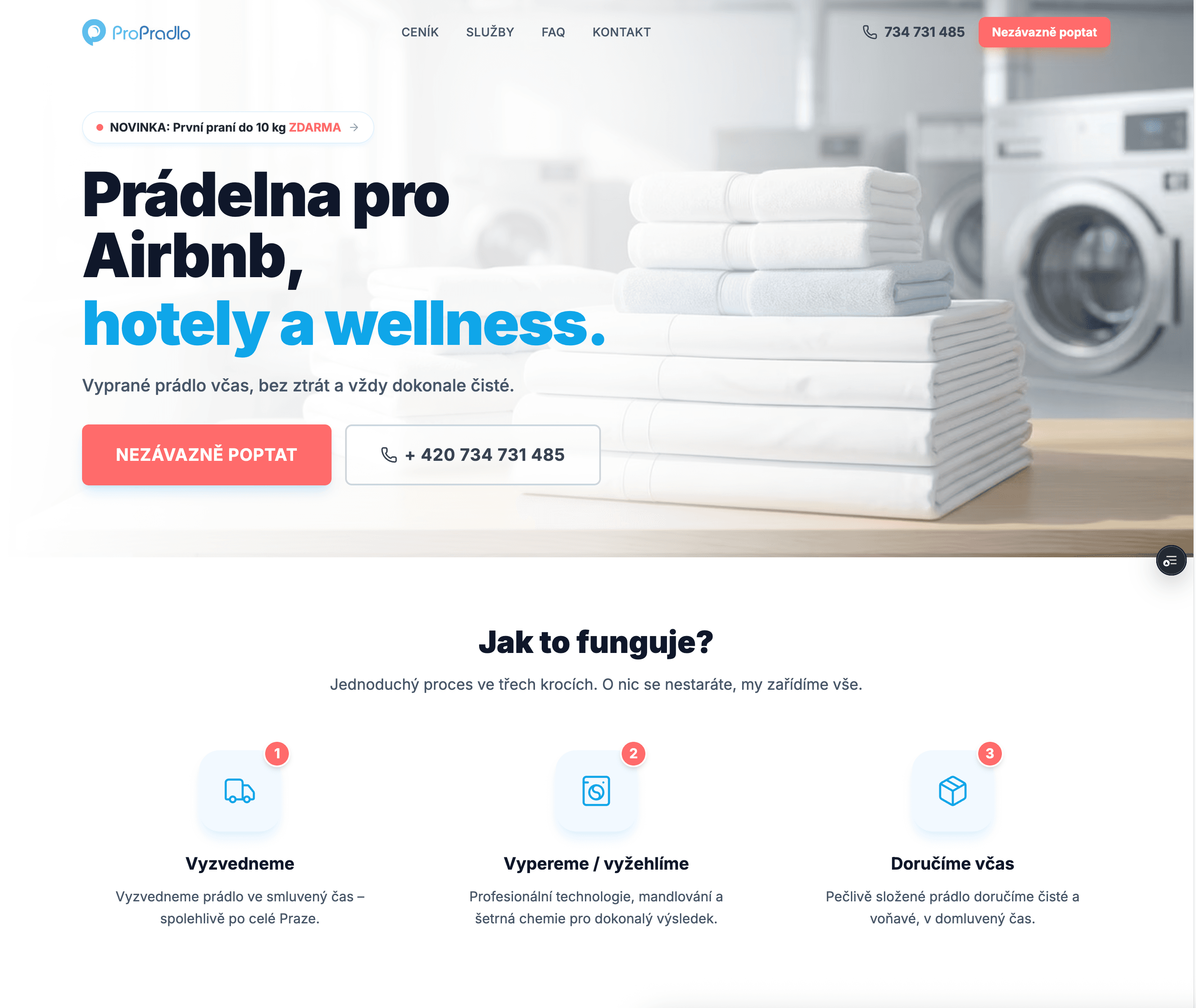 Screenshot reference ProPradlo.cz